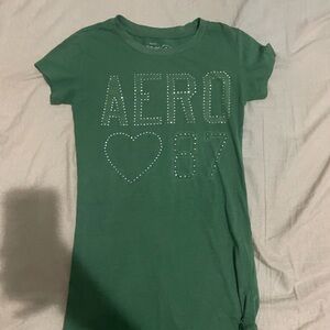 Aeropostale Light Green T-Shirt